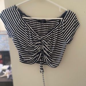 Brand: Ambiance. Size: Small. Style: Crop Top, Off Shoulder. Condition: Good.